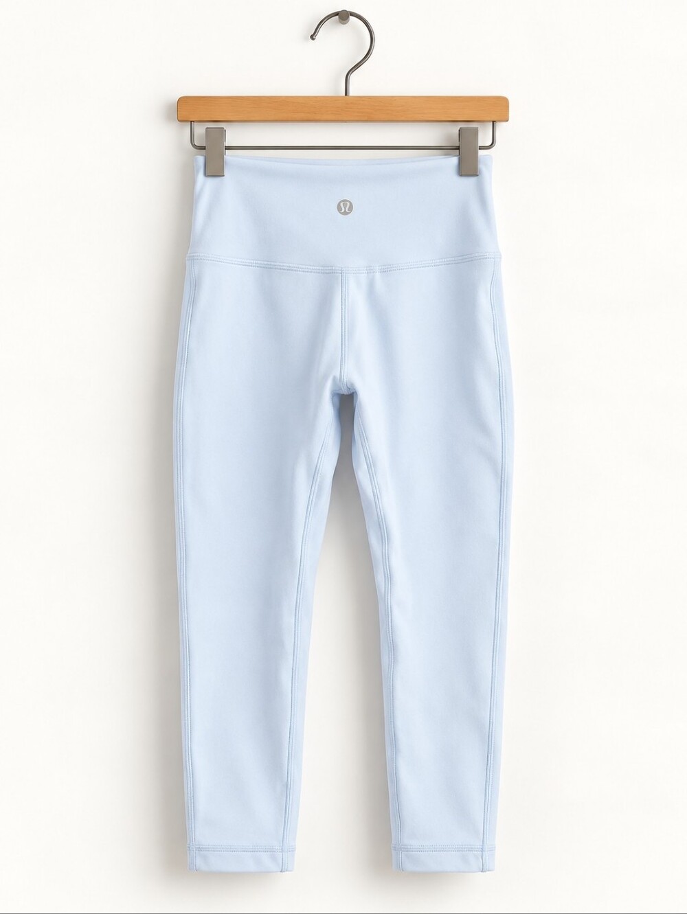 Lululemon Athletica Pastel Blue High-Waist Cropped Leggings - Size 2